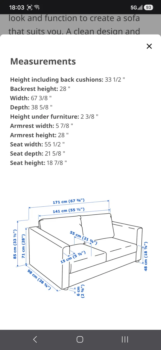 IKEA FINNALA Loveseat, Orsrsta black-blue - photo 3