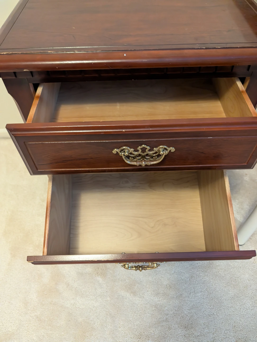 Wooden Nightstand with 3 Drawers - photo 2