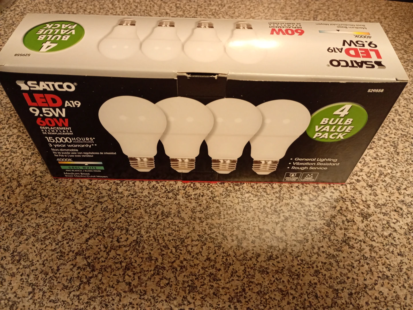 SATCO A19 LED Light Bulbs - 4 Pack - photo 2