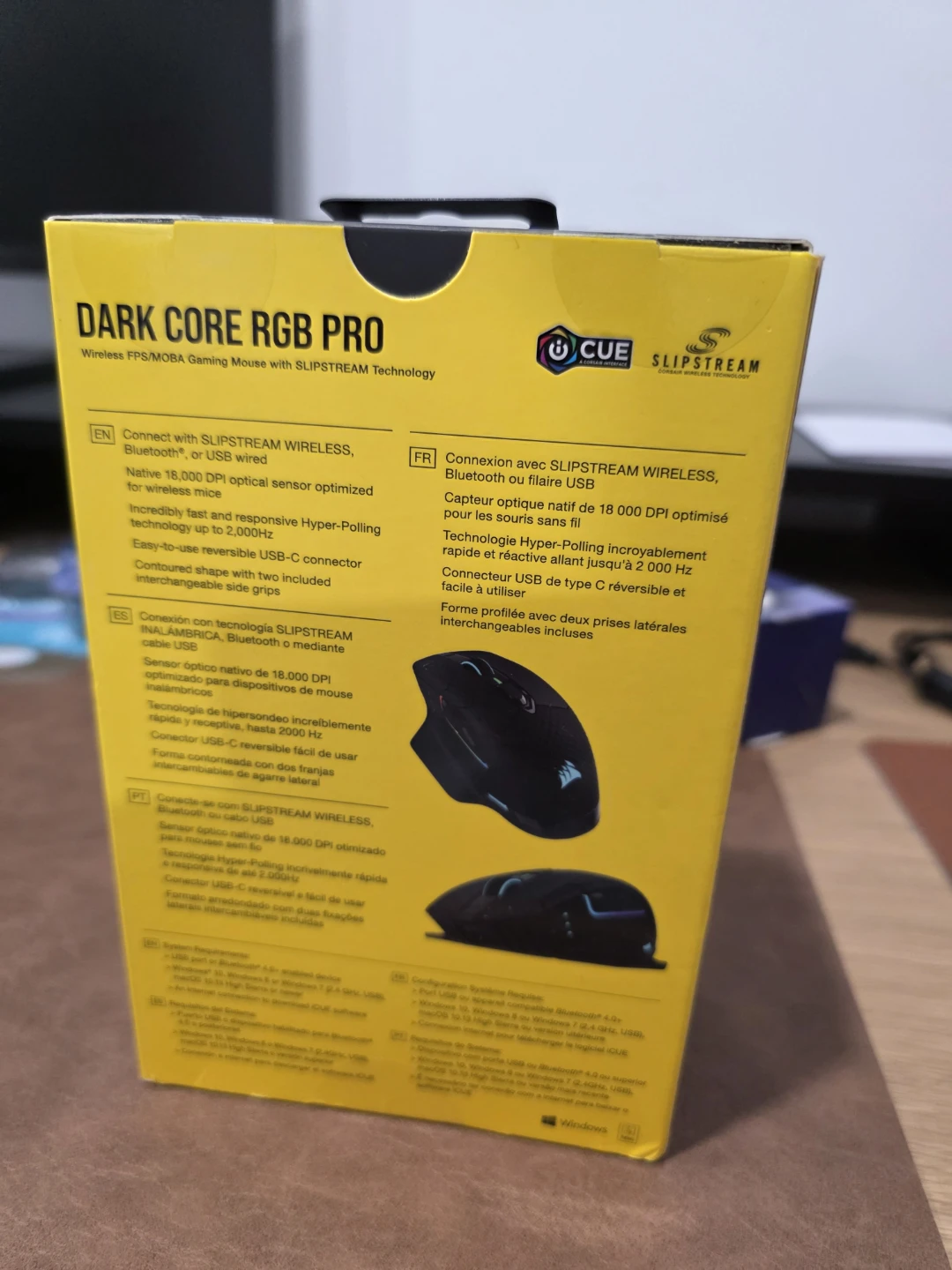 Corsair Dark Core RGB Pro Wireless Gaming Mouse unused - photo 2