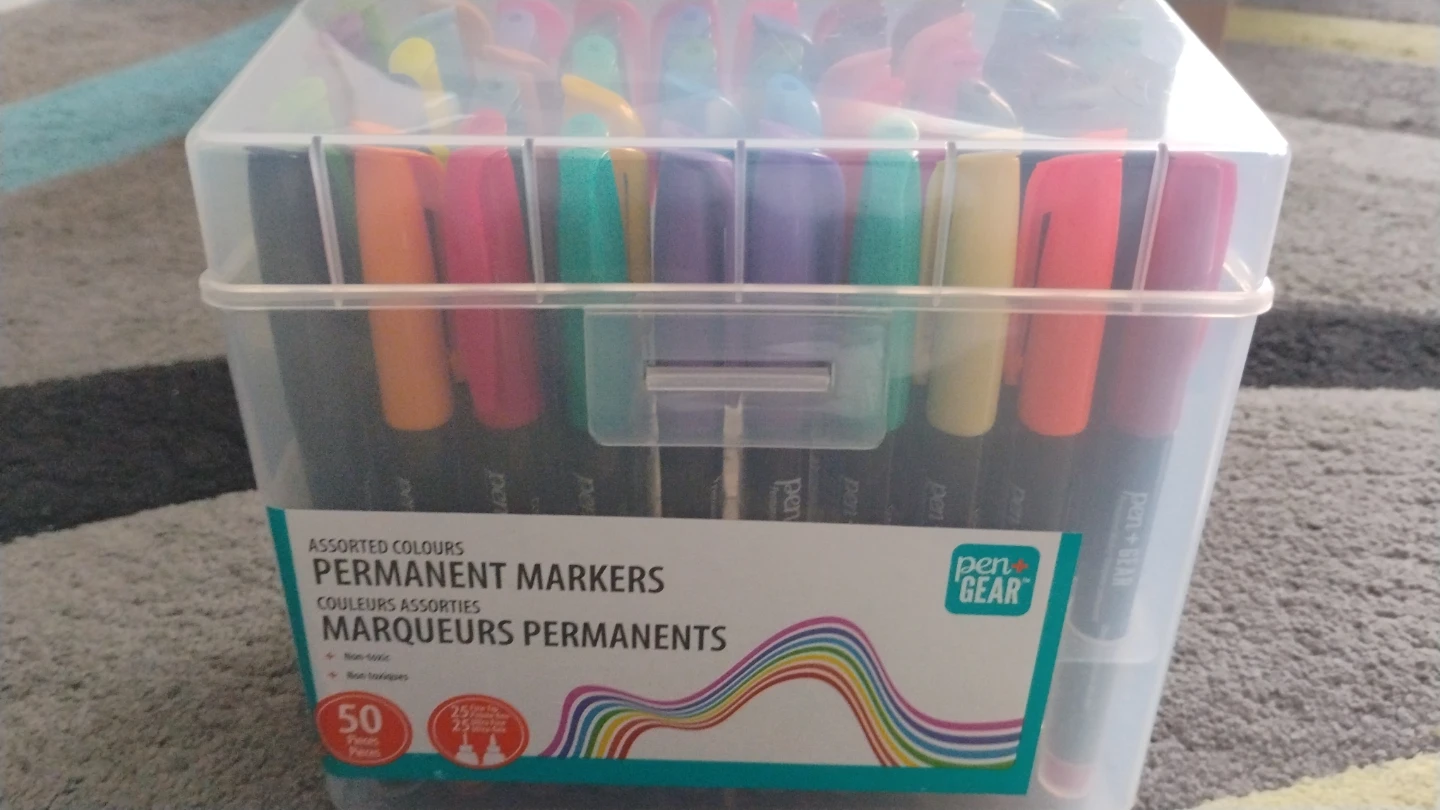 Pen+Gear 50 Count Permanent Markers Assorted Colours - photo 2