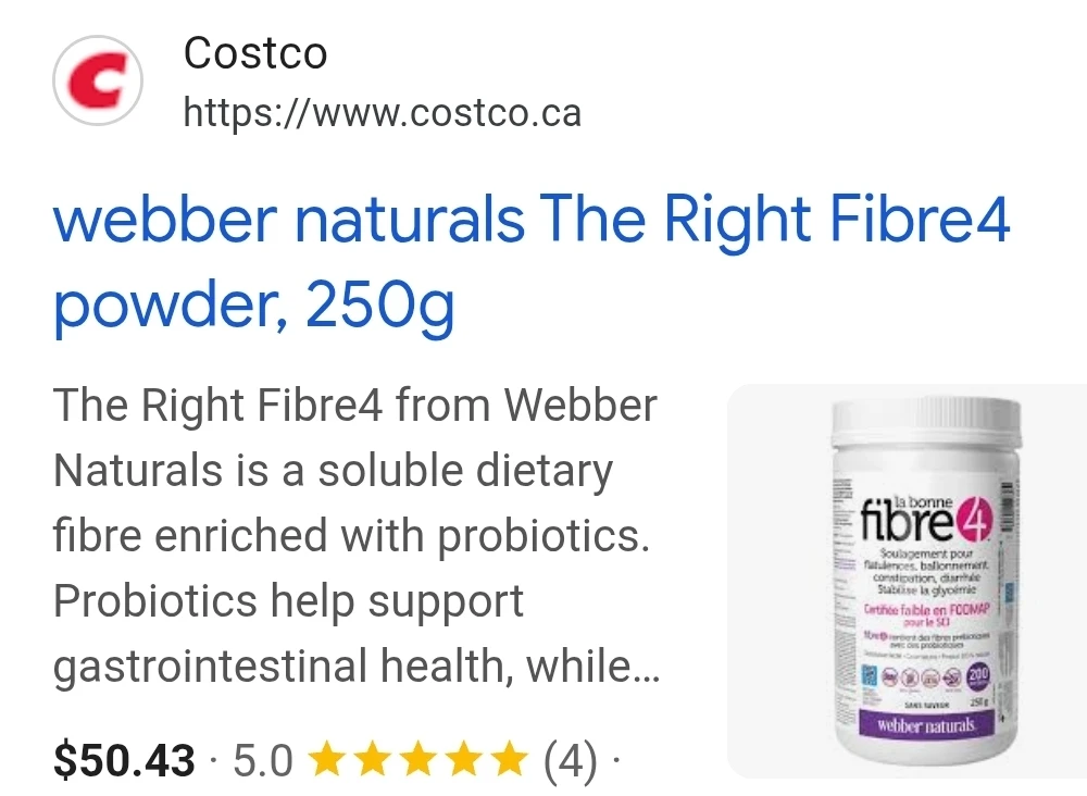 NEW! Fibre 4 (Webber Naturals)