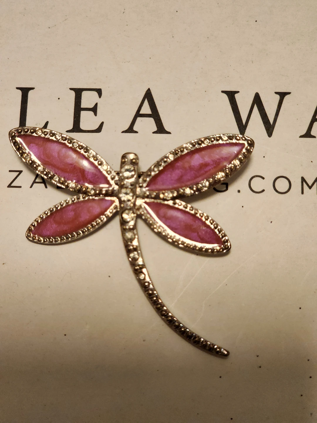 Dragonfly Brooch with Rhinestones