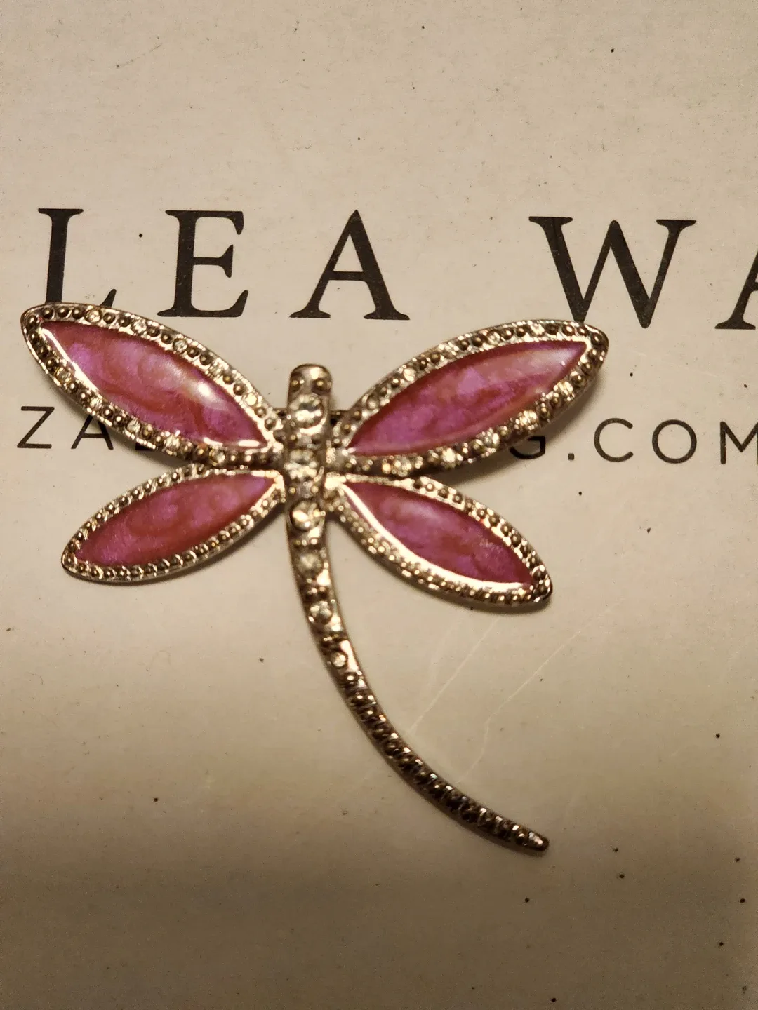 Dragonfly Brooch with Rhinestones