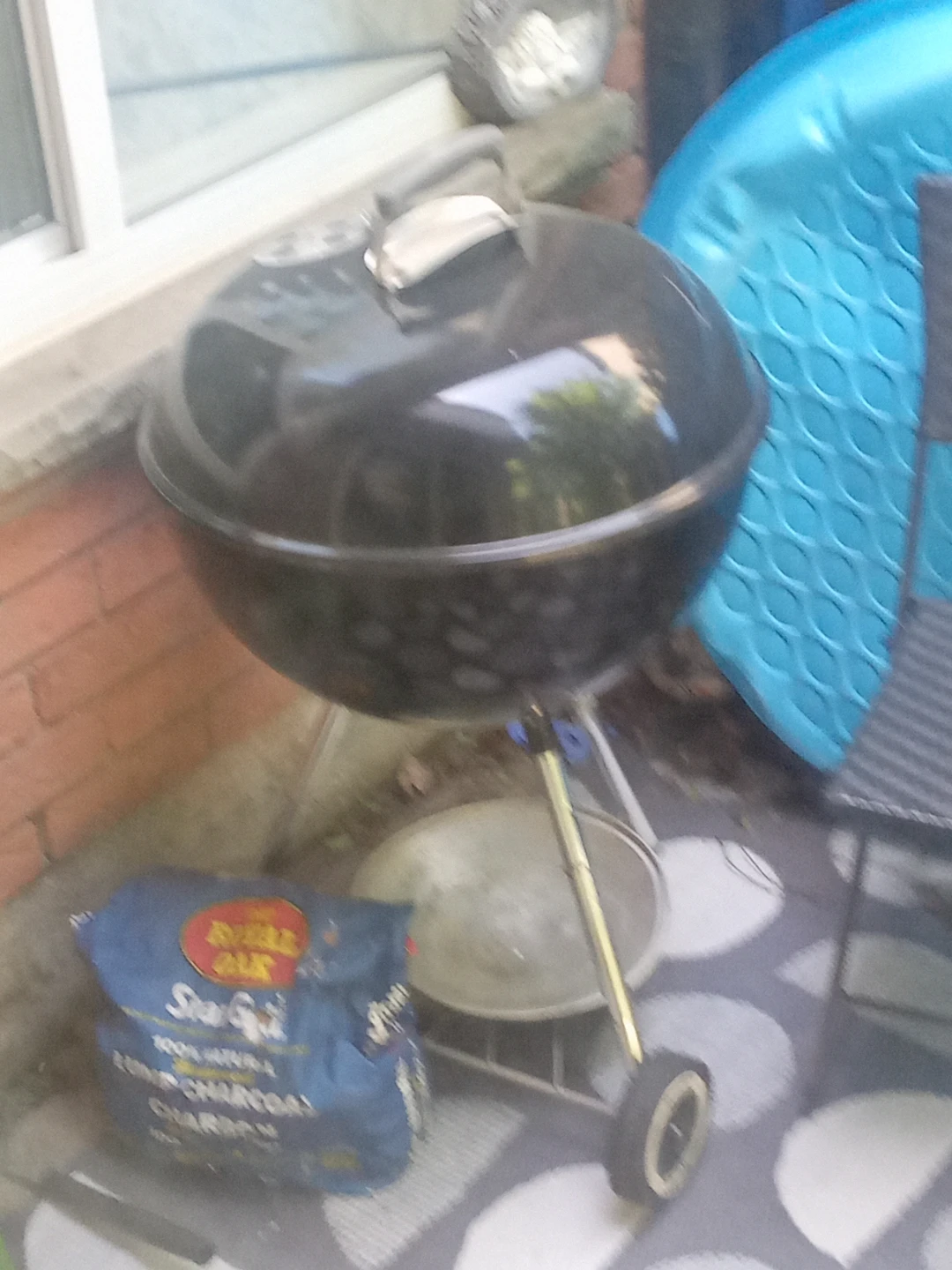 2 chairs table and patio set-Weber Kettle Charcoal Grill - photo 2