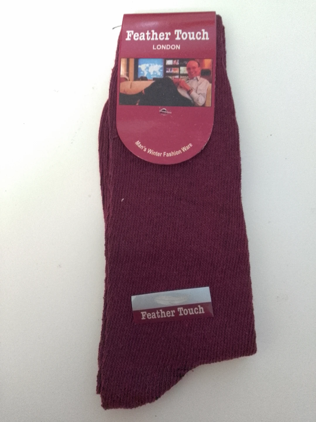 Men's Maroon Colour Winter Socks ⚽