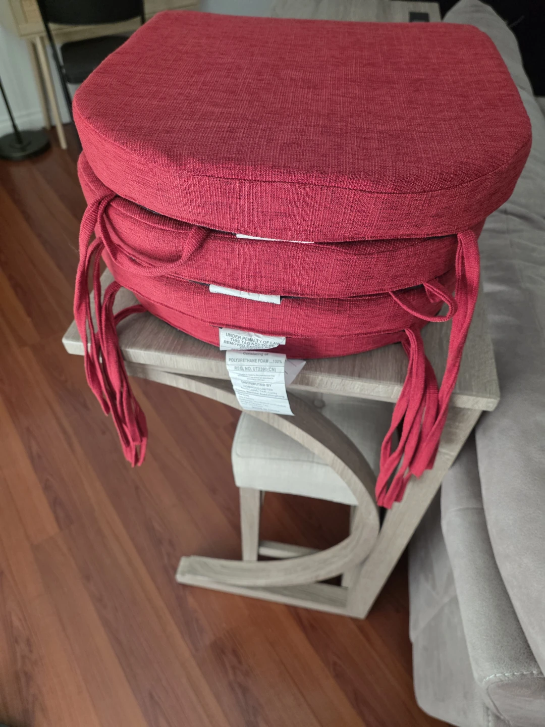 4 chair cushions - red - photo 2