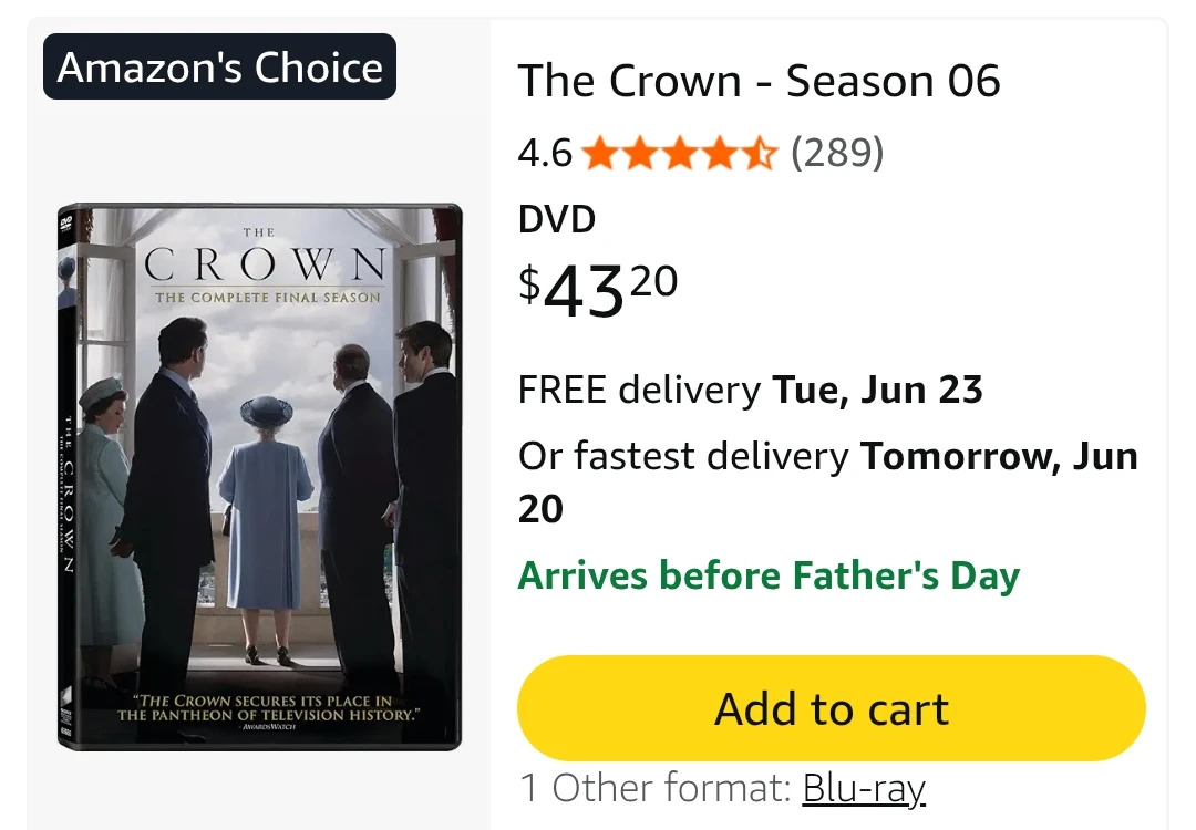 The Crown - Season 06 DVD
