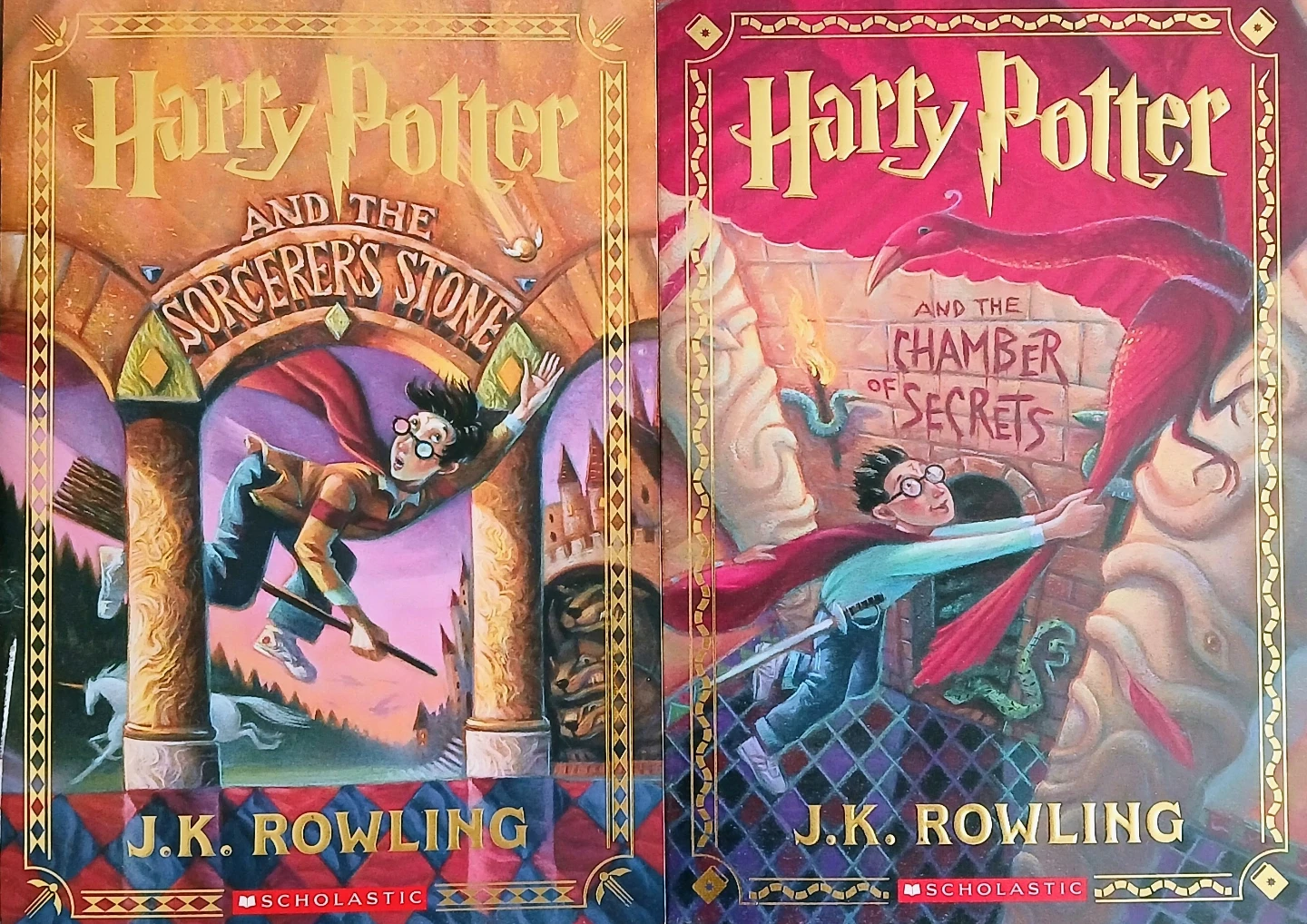 Harry Potter Books: Sorcerer's Stone & Chamber of Secrets ⚽