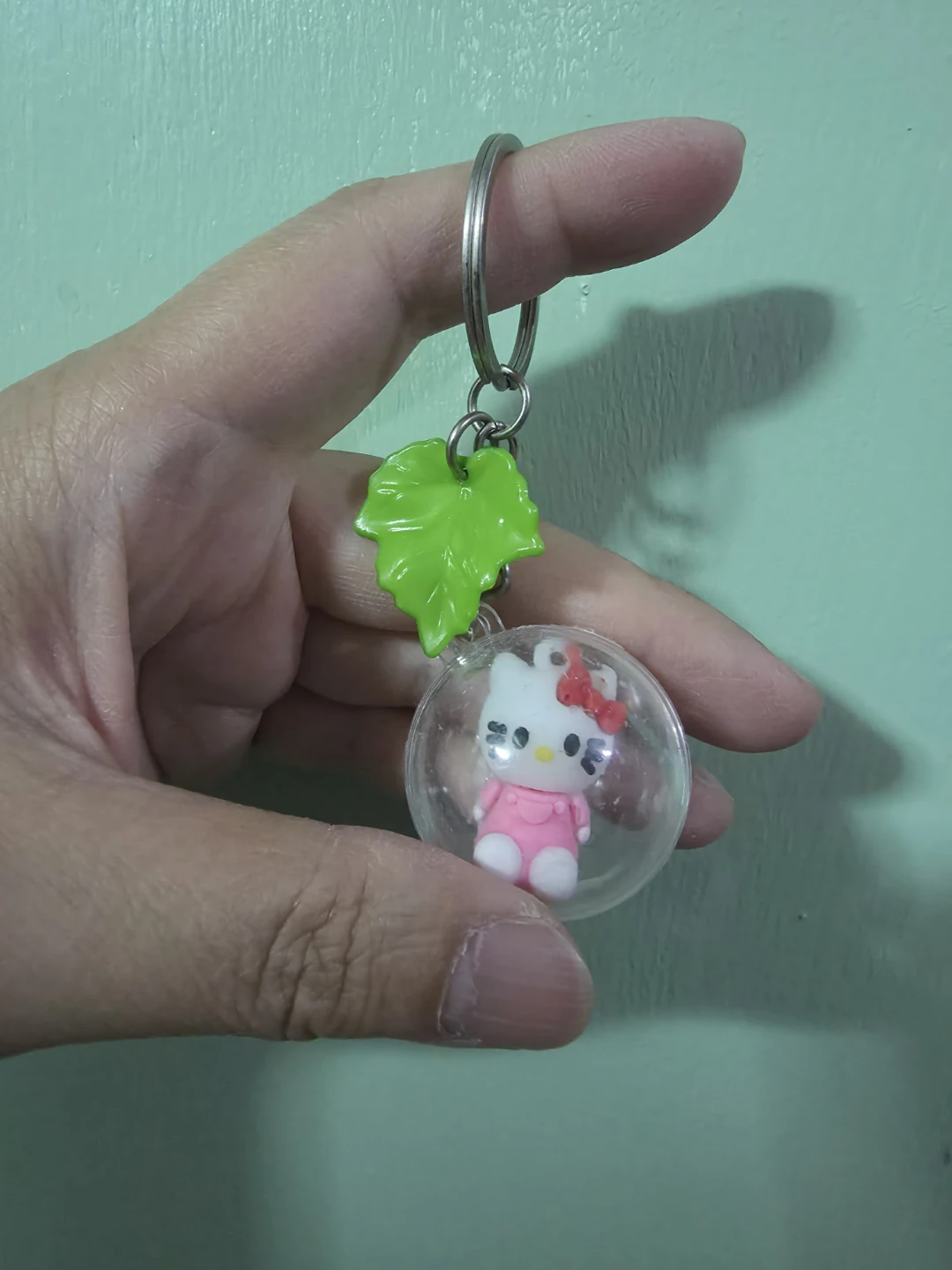 Hello Kitty Keychain with Leaf Charm ⚽️