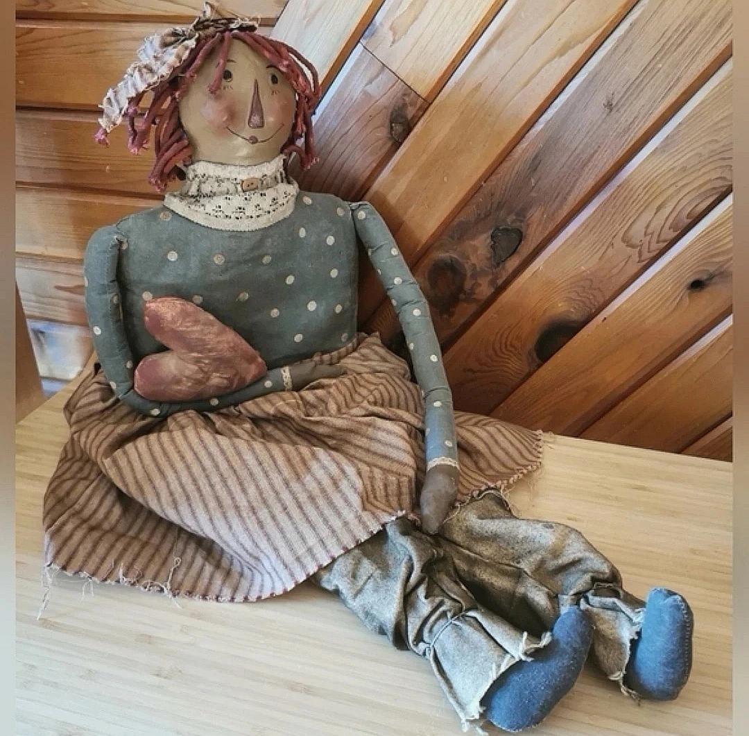 Vintage Primitive Rag Doll Rustic Folk Art - photo 3