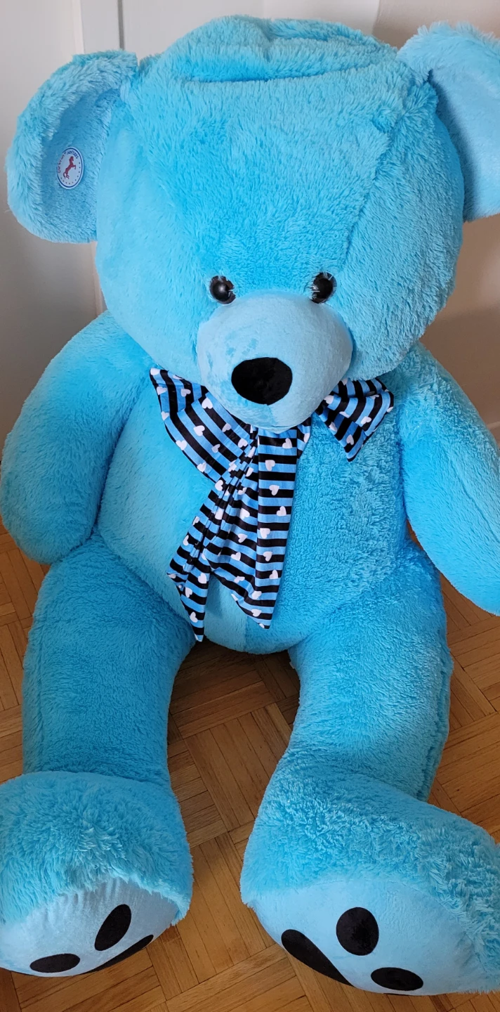 Big Blue Teddy Bear/ Plush Toy for gift - photo 4