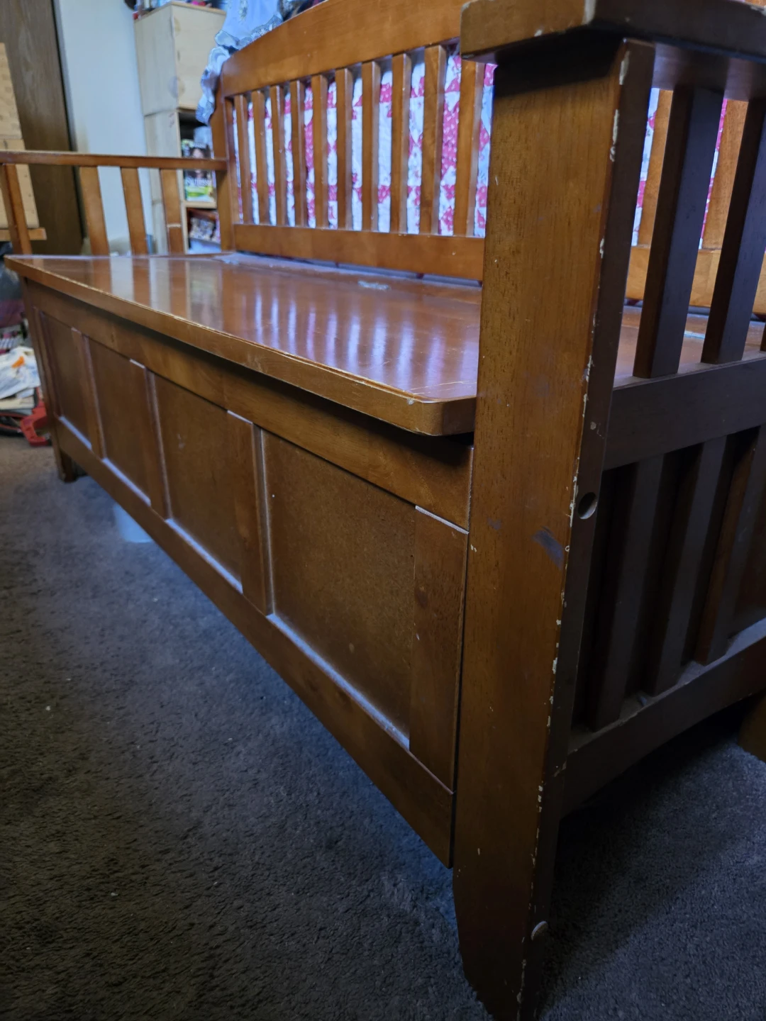 Wooden Storage Bench - photo 2
