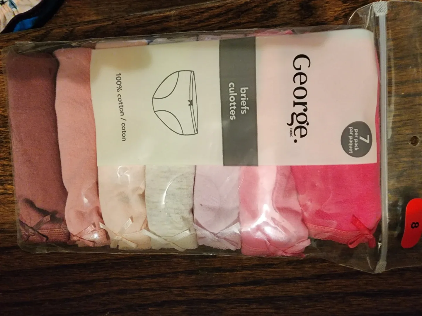George briefs 7 pack size 8