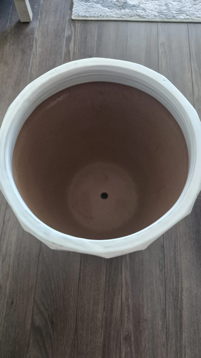 White Ceramic Pot with FREE Roller Stand - photo 2