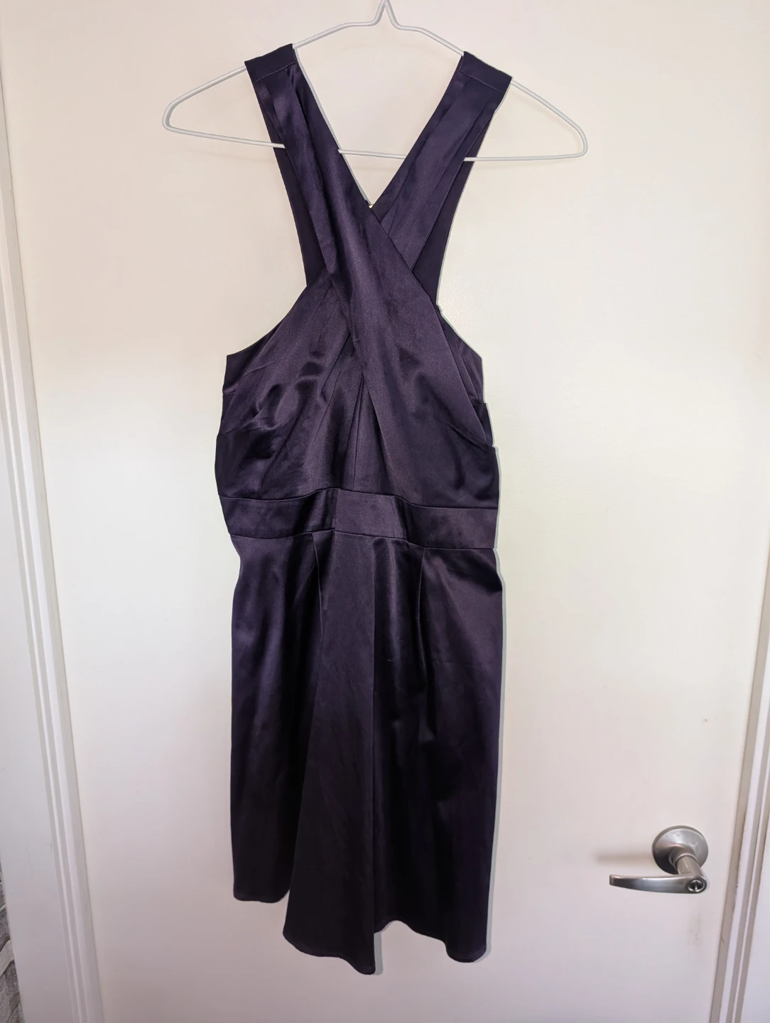 Smart Set - Purple Satin Dress with Zipper Back - size 8