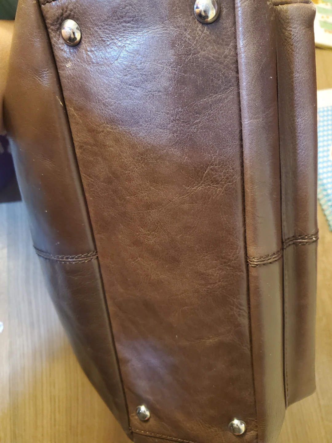 Danier Brown Leather LaptopTote Bag,Zipper,Pockets,Turnlocks - photo 5