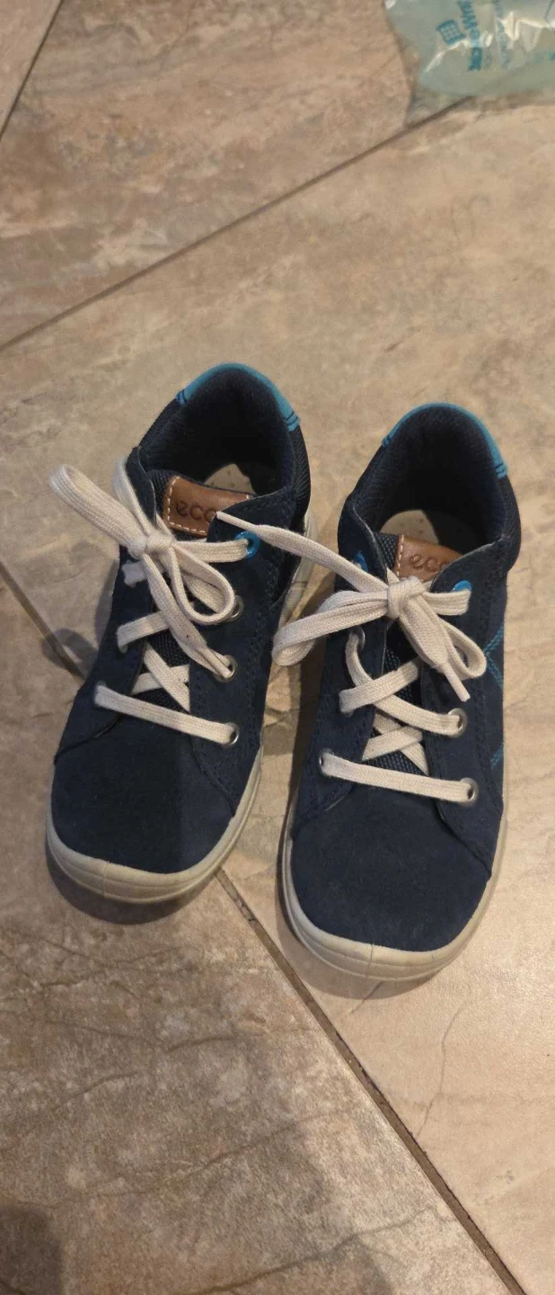 ECCO Navy Blue Suede Sneakers