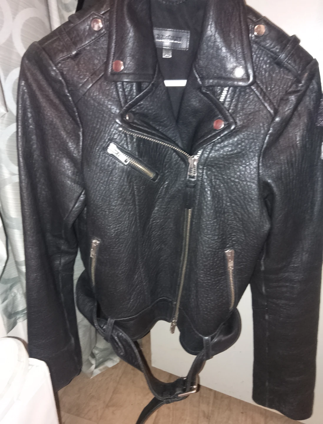 Black Leather Biker Jacket