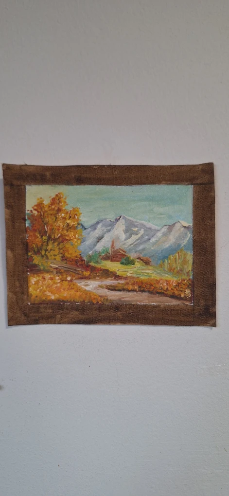 Vintage Landscape Painting - Autumn Mountains - photo 2