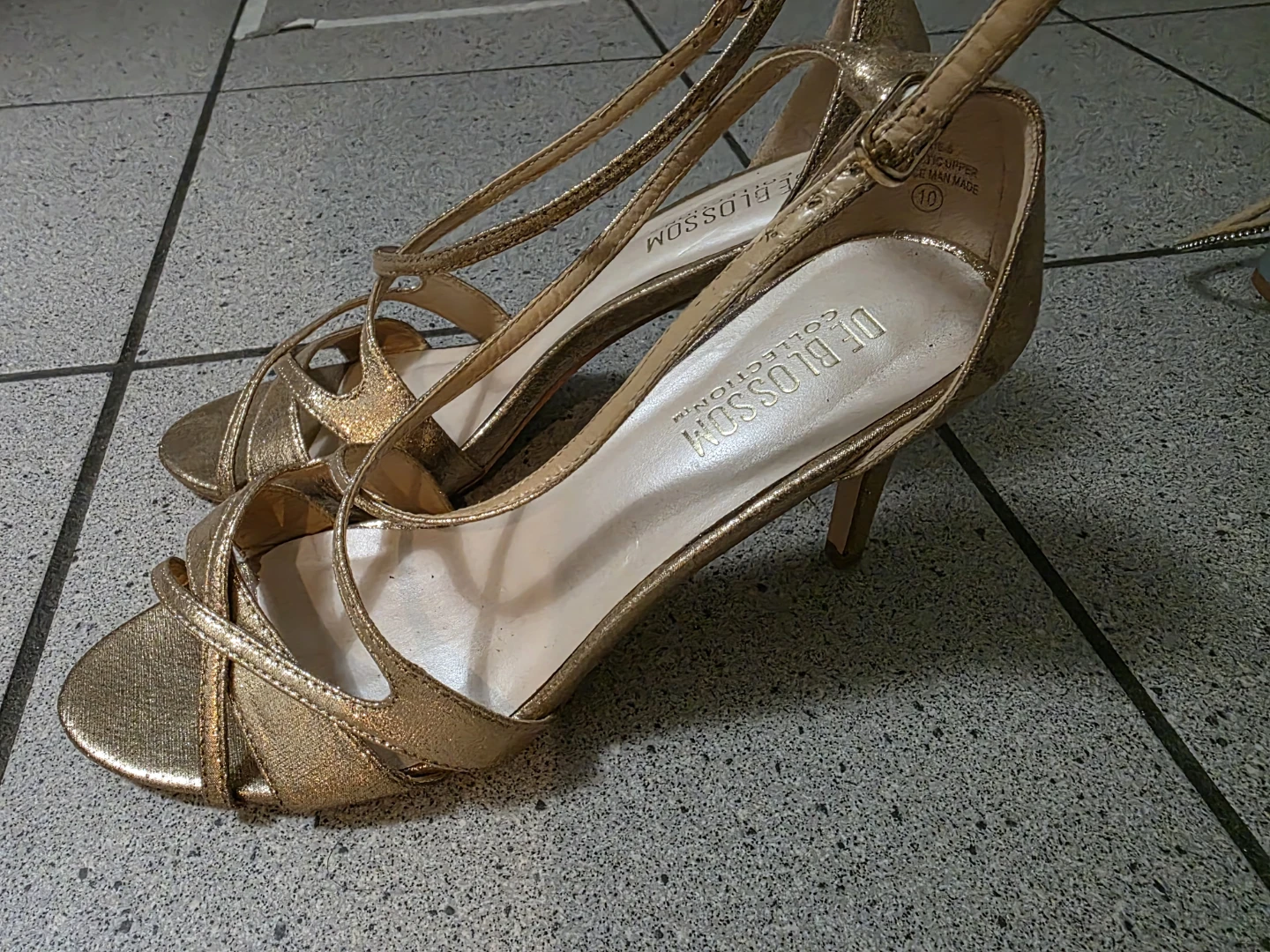 De Blossom Collection Gold Strappy Heels - photo 2