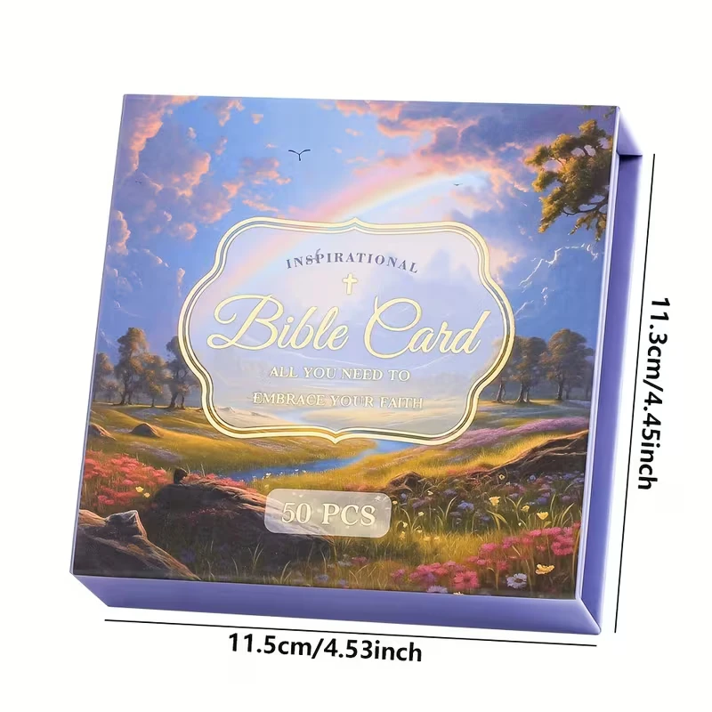 Inspirational Bible Coaster Cards - 50 Pcs