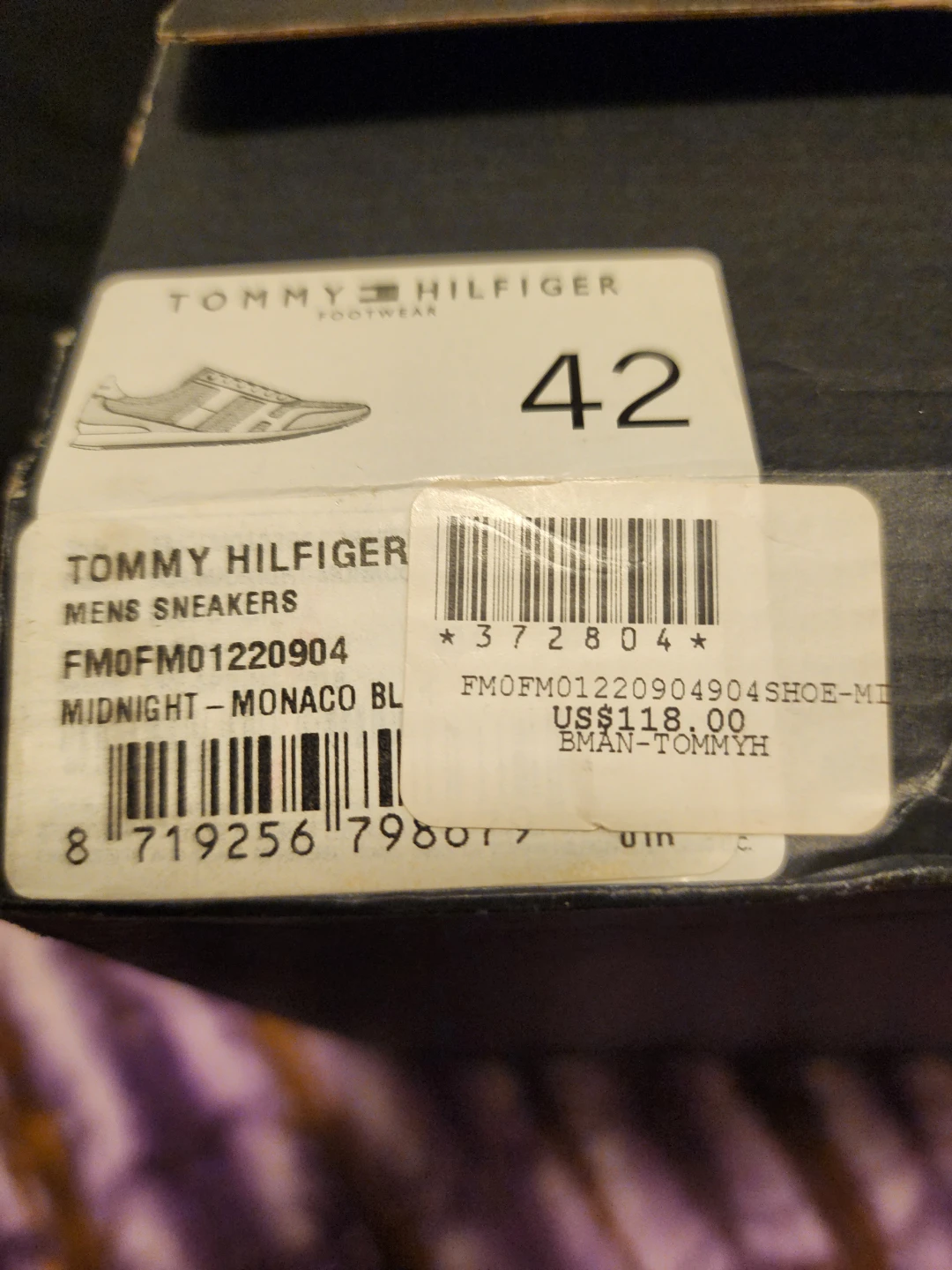 Tommy Hilfiger Men's Sneakers Size 42 Blue/Black - photo 2