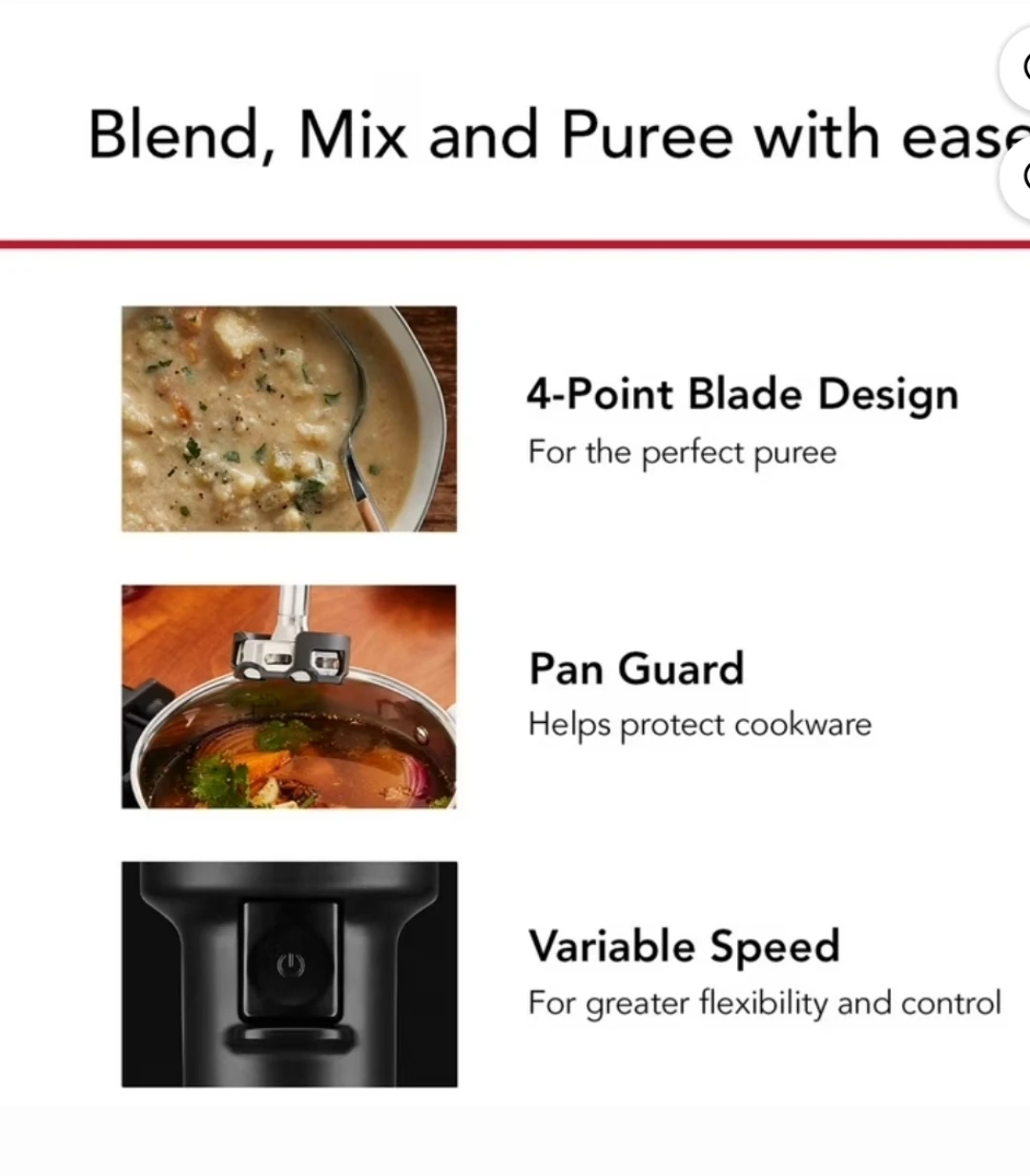 KitchenAid Cordless Variable Speed Hand Blender - Passion Red - photo 4