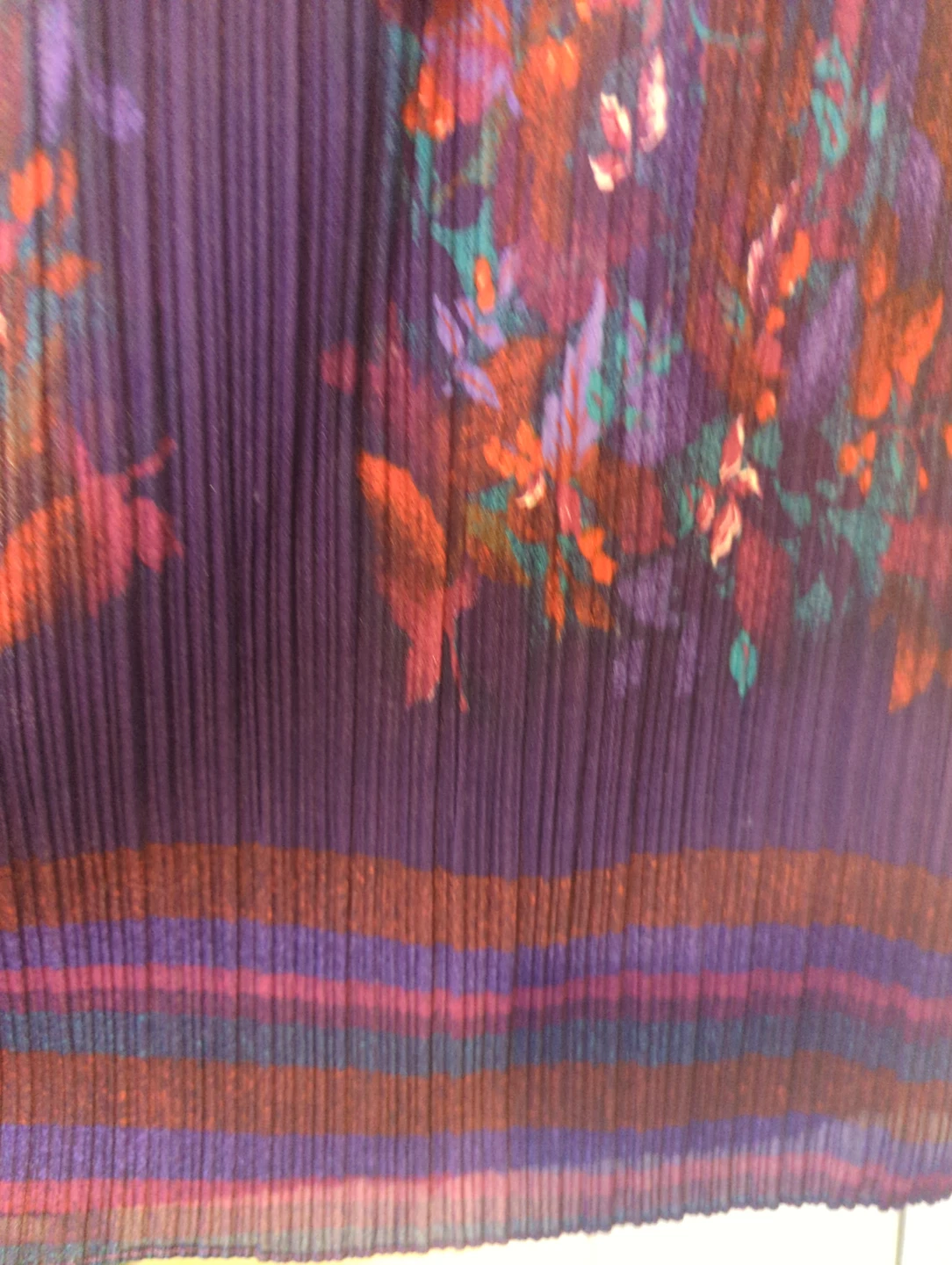 ⚽ Retro Purple floral print long sleeve long dress - photo 3