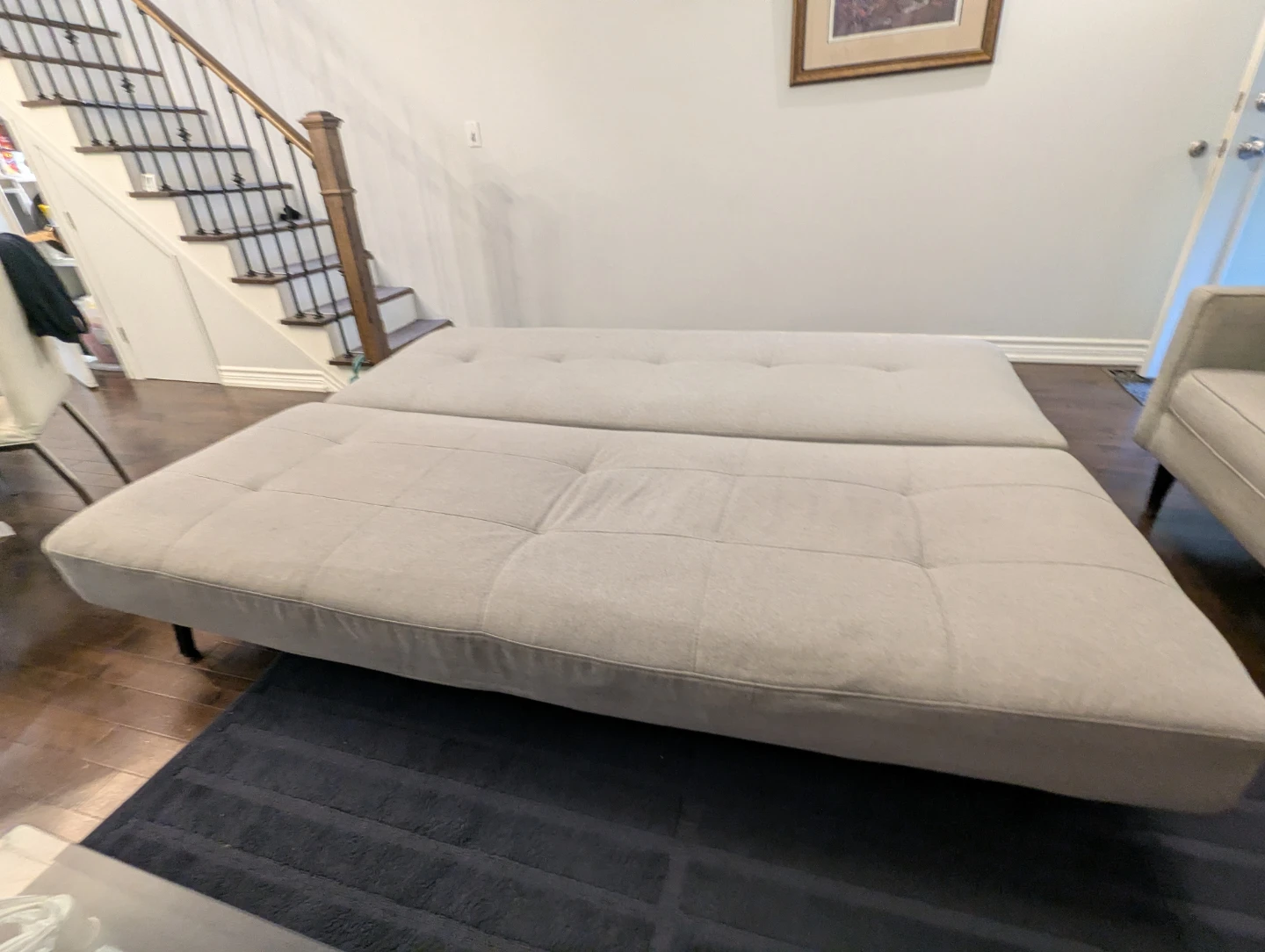 Light Grey Sealy Futon Sofa Bed - photo 3