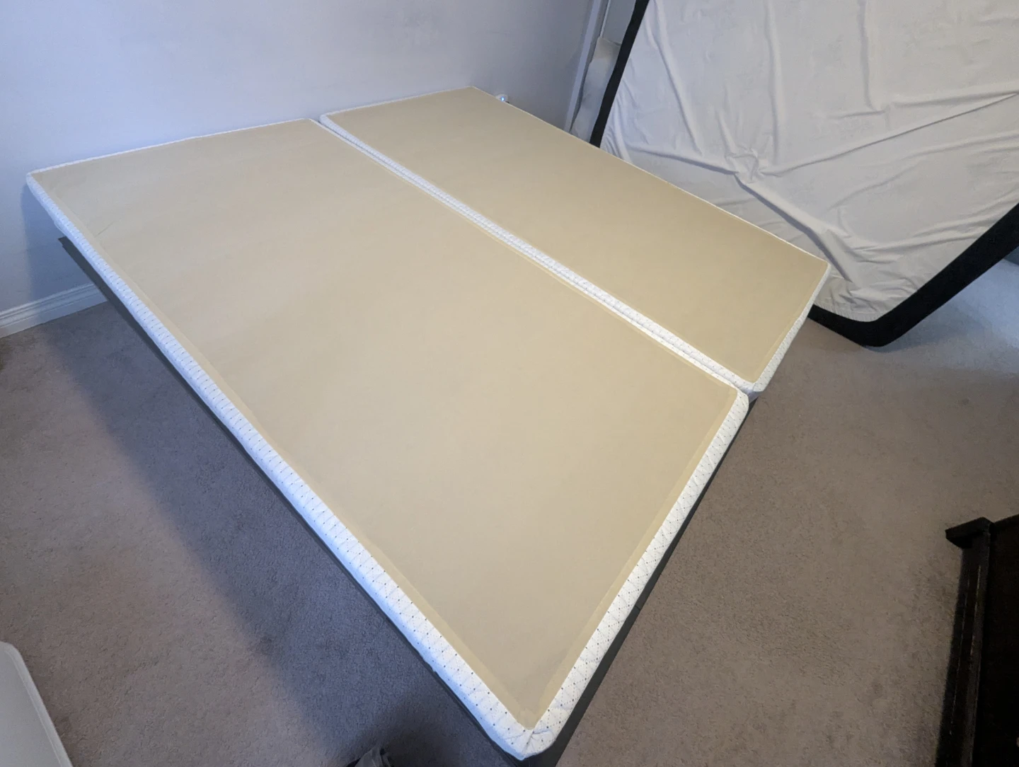 Metal Bed Frame with Box Spring and Bed Skirt - photo 3