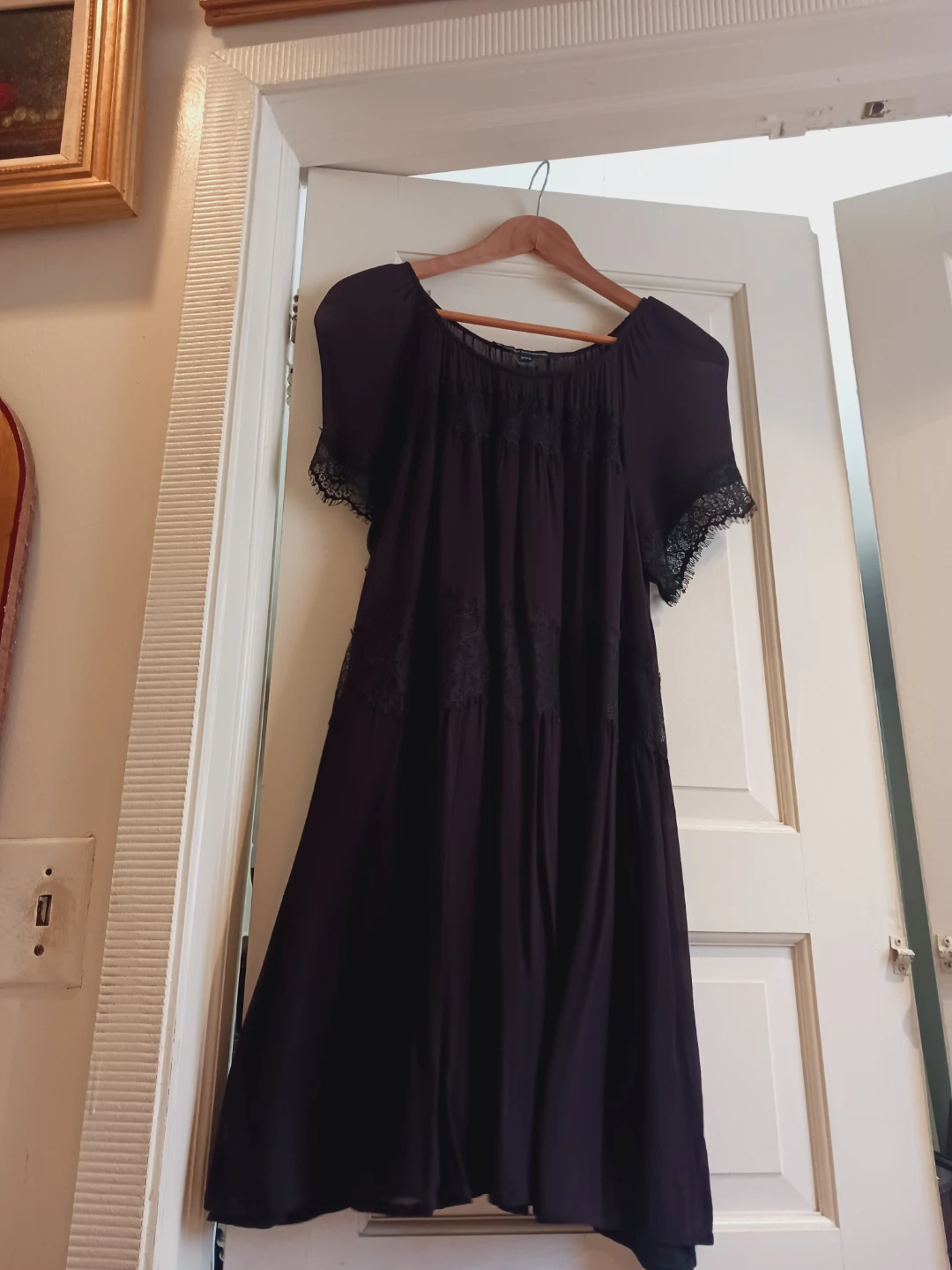 FRENCH CONNECTION  Black Lace Dress. Size 10 - photo 4