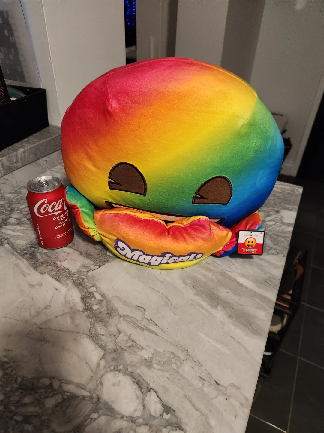 Emoji Fluffy Rainbow Plush Toy - photo 4