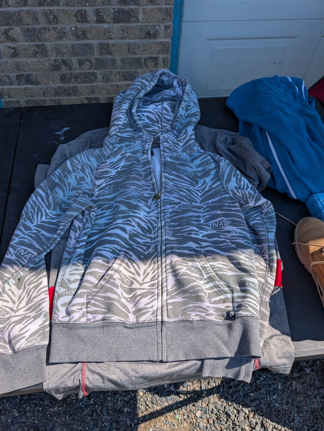 TNA Zebra Print Full Zip Hoodie