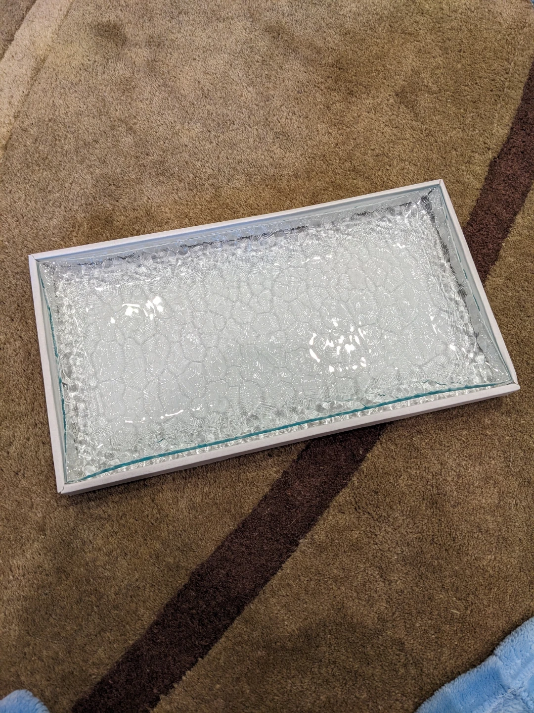 Textured Glass Serving Platter - photo 2