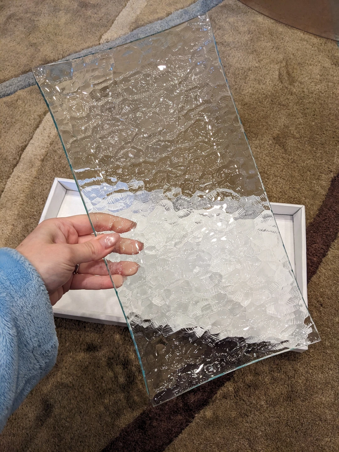 Textured Glass Serving Platter