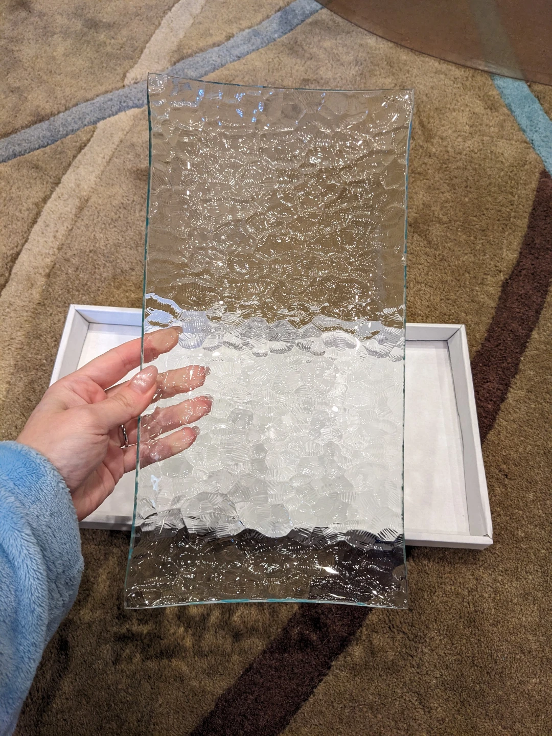 Textured Glass Serving Platter - photo 4