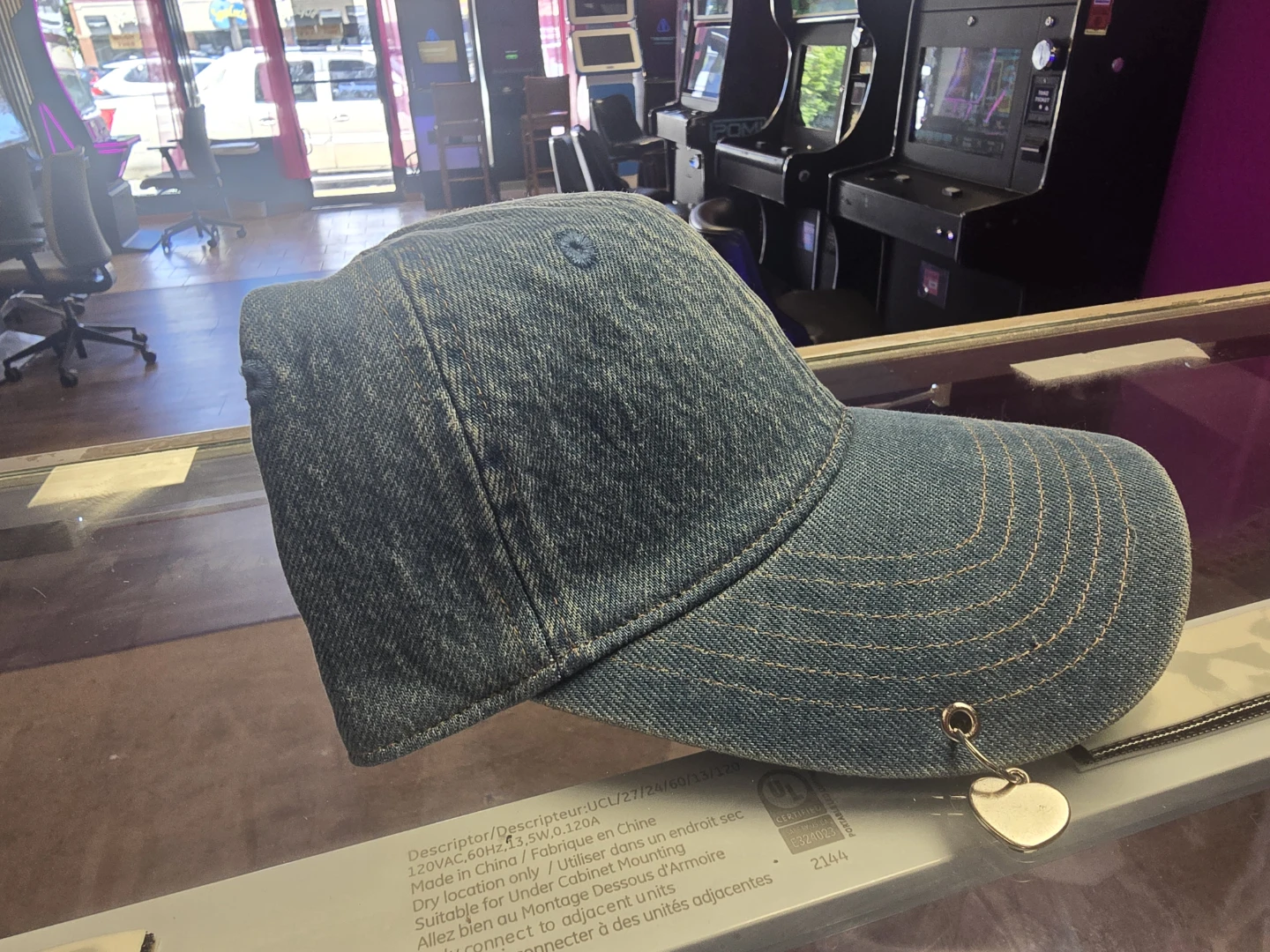 Pink Denim Baseball Cap