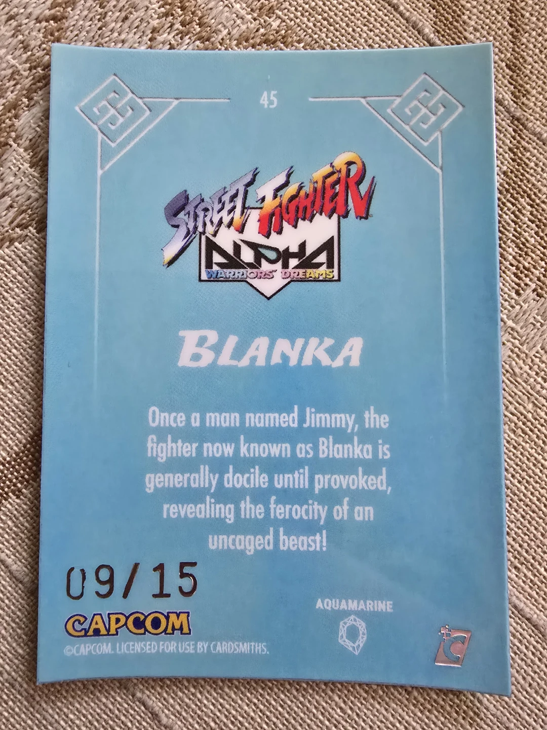 Street Fighter Alpha Warriors Dream Blanka Card - photo 2