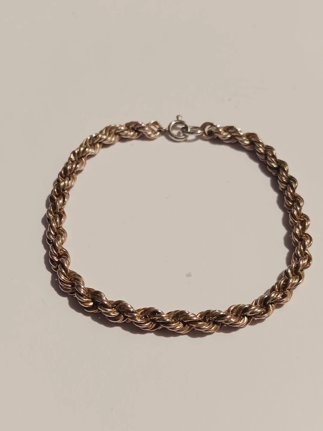 Cute Sterling Silver Rope Chain Bracelet
