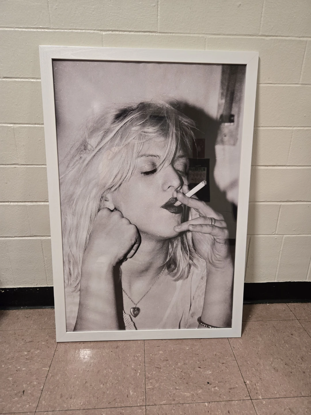 Courtney Love Large Framed Canvas Print - 26x38 White Frame - photo 2