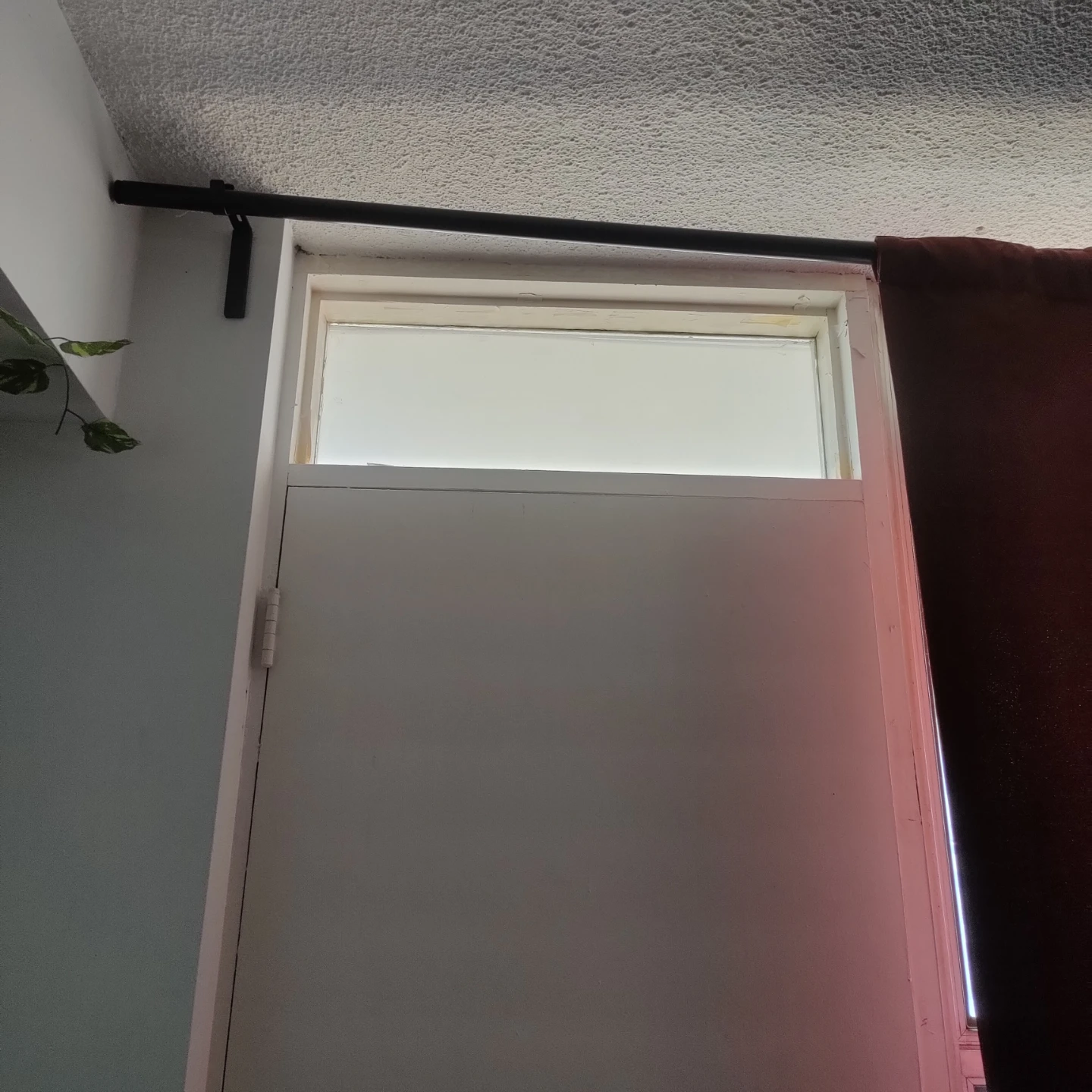 2 Red and 1  Brown Curtains & 2 Curtain rods with clamps - photo 3