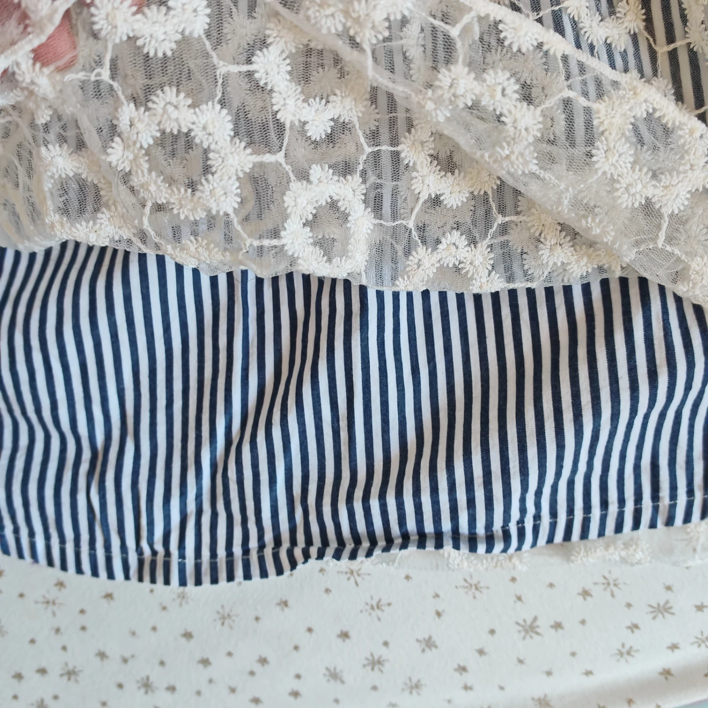 Seraph Girls Dress - Pink & Blue Stripe Lace - photo 4