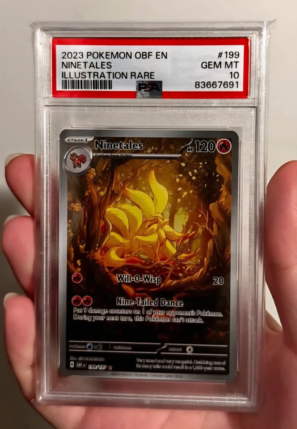 Pokemon Obsidian Flames Illustration Rare Ninetales Card