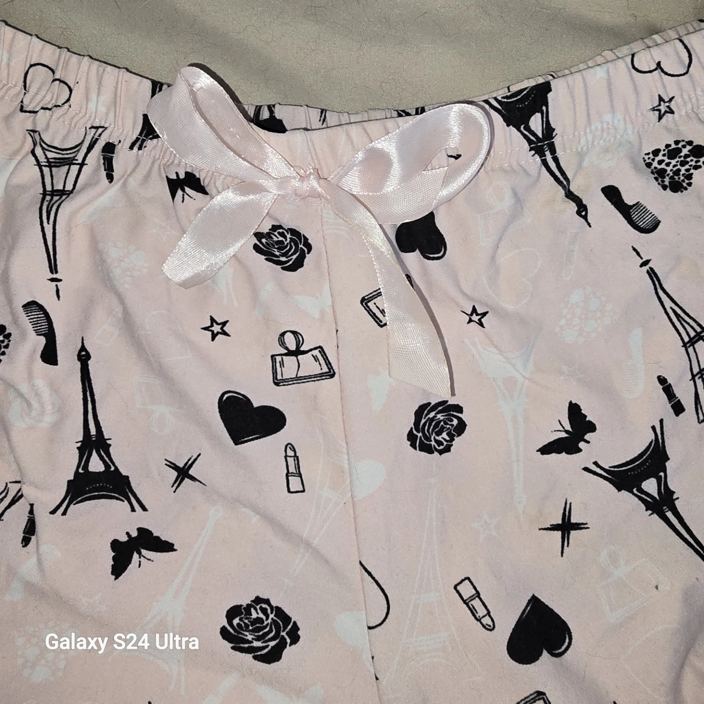 Pink Paris Eiffel Tower Pajama Shorts - photo 2