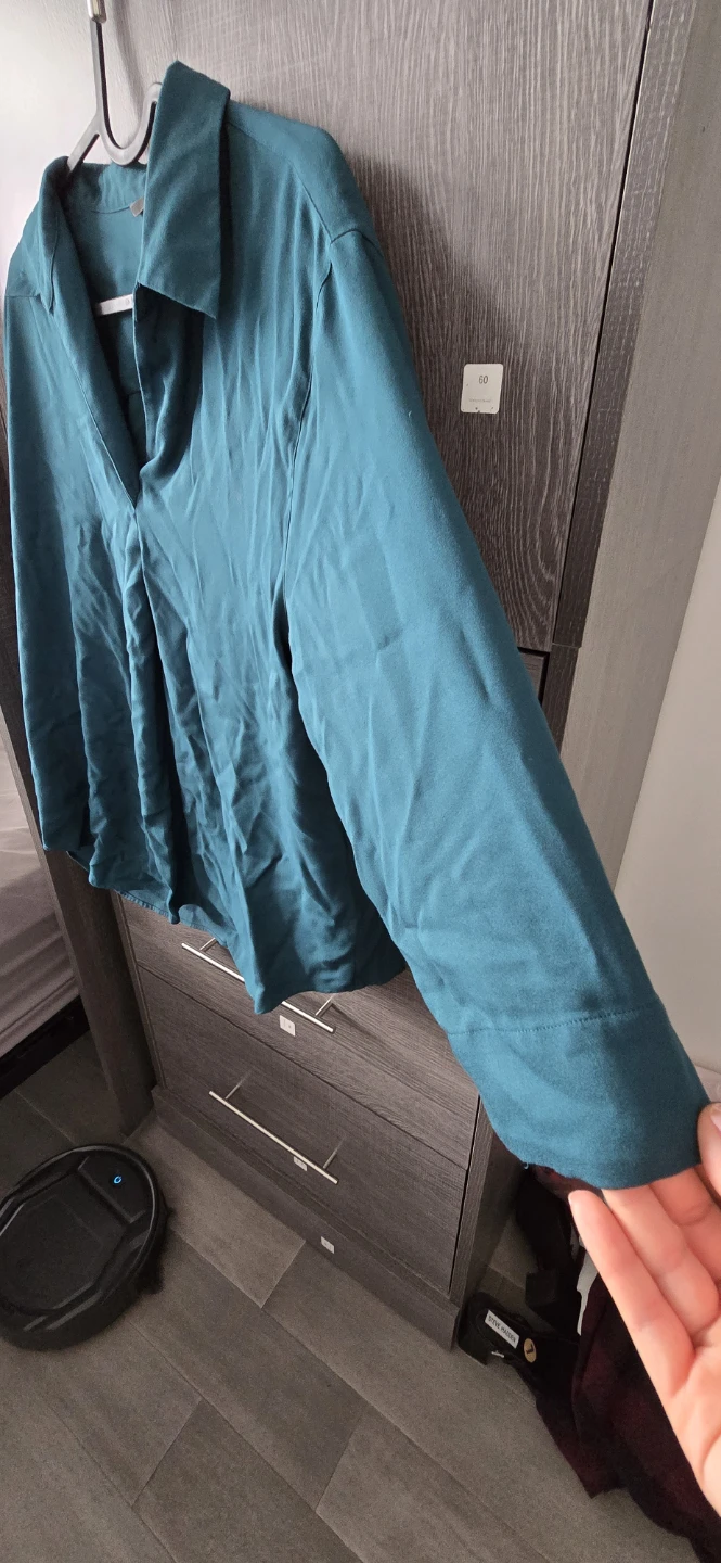 UNIQLO Teal Collared Blouse - Size L - photo 2