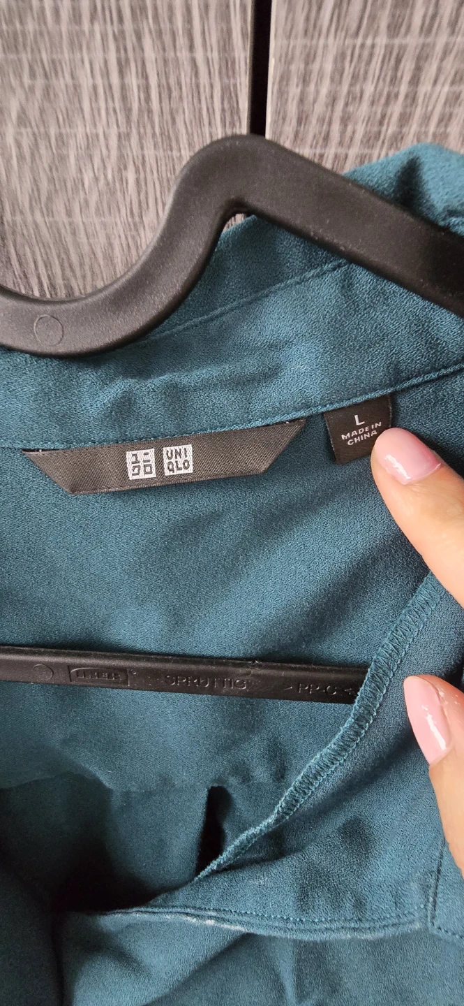 UNIQLO Teal Collared Blouse - Size L - photo 3