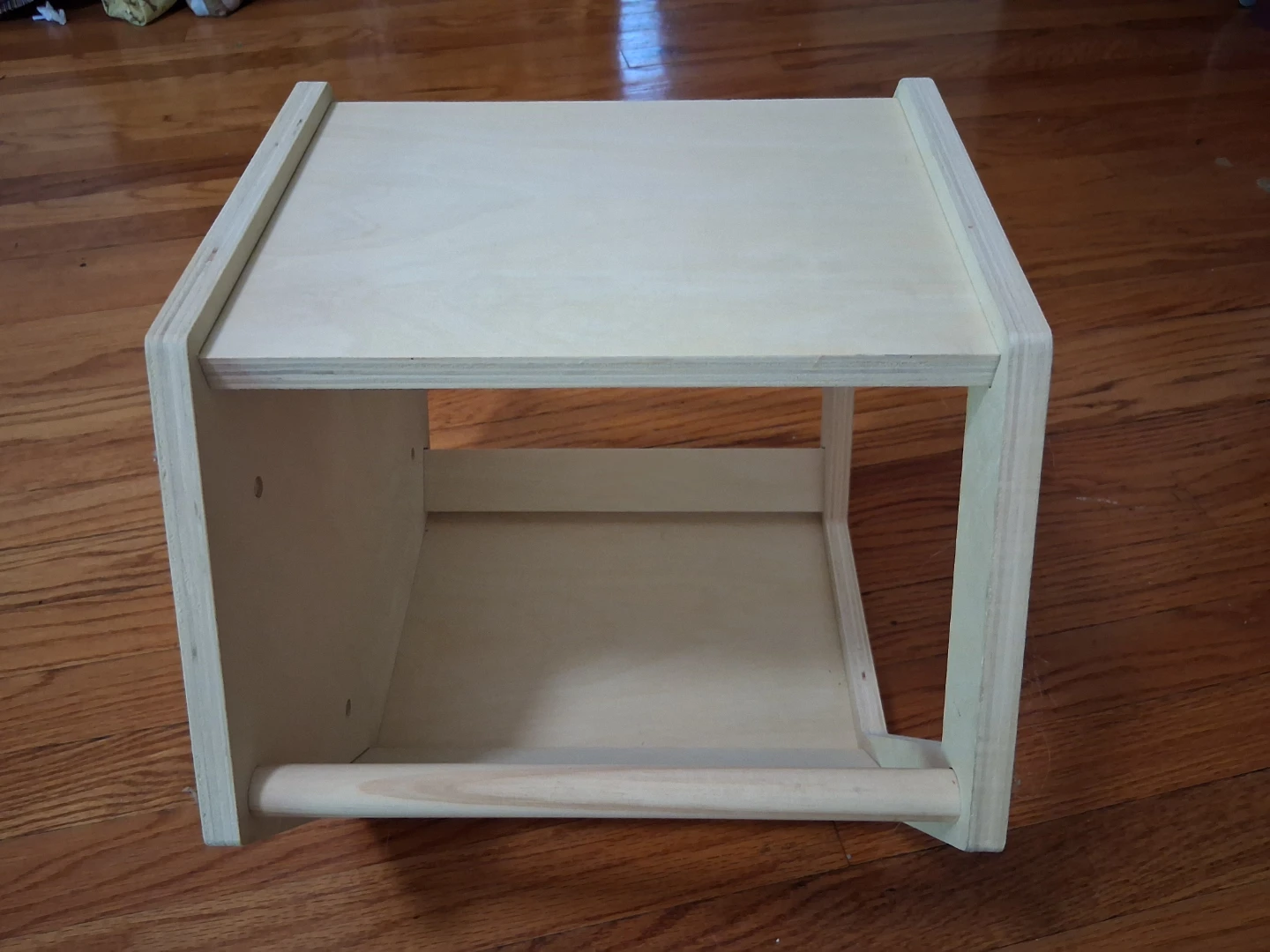 Wooden Cat Hammock with Scratching Post Steps and Hexagon Hutch