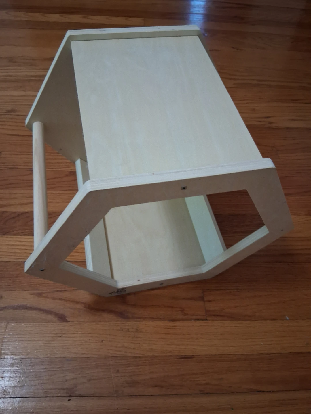 Wooden Cat Hammock with Scratching Post Steps and Hexagon Hutch - photo 5