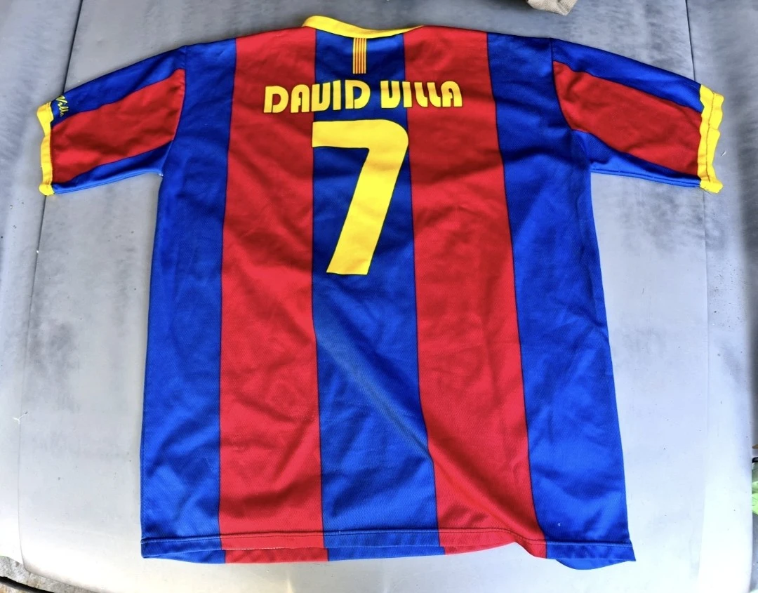 David Villa Barcelona Football Jersey XL - photo 2